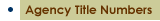 Agency Title Numbers